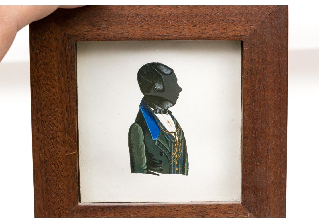 Three Antique Silhouette Portrait Busts With William Henry Brown For Sale 4