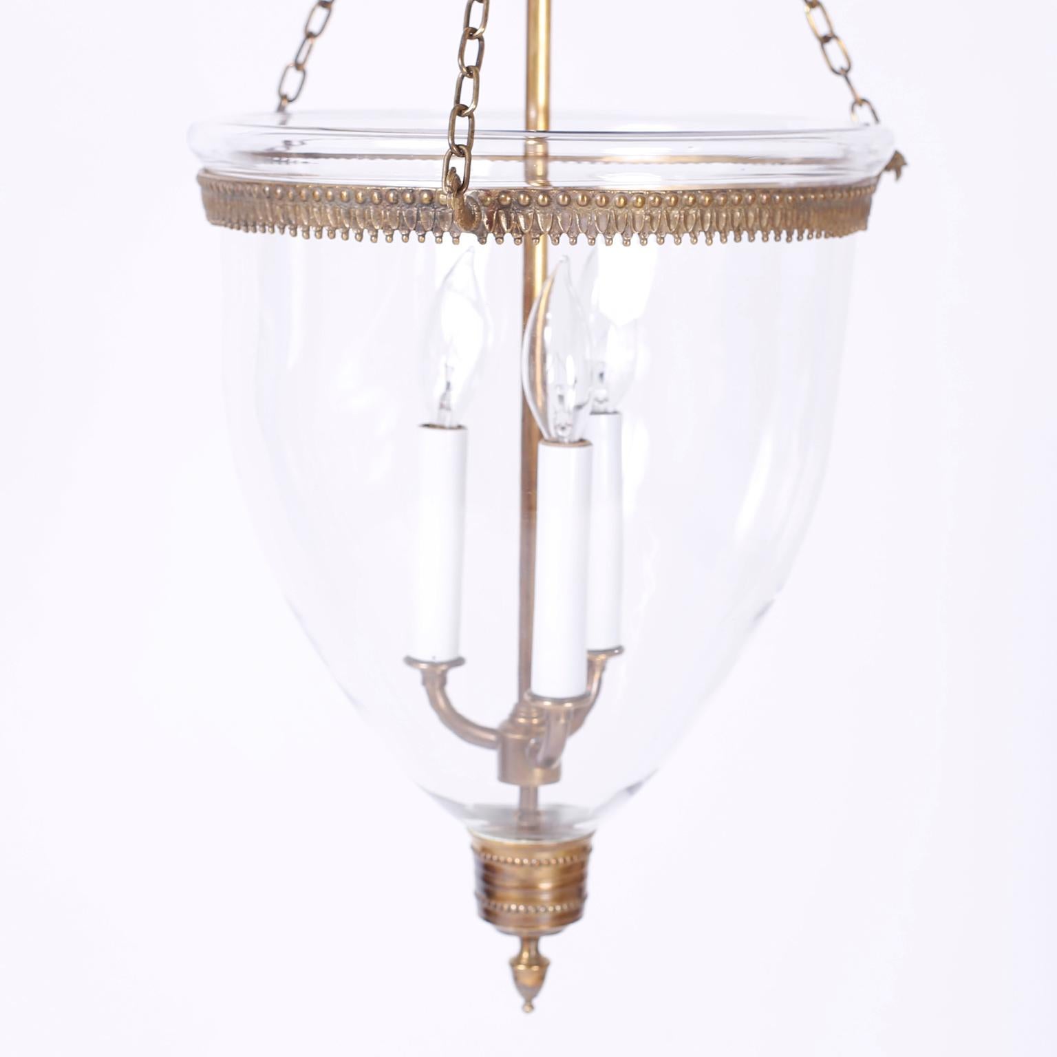 Three Antique Smoke Bell Light Fixture, Individually Priced In Good Condition In Palm Beach, FL
