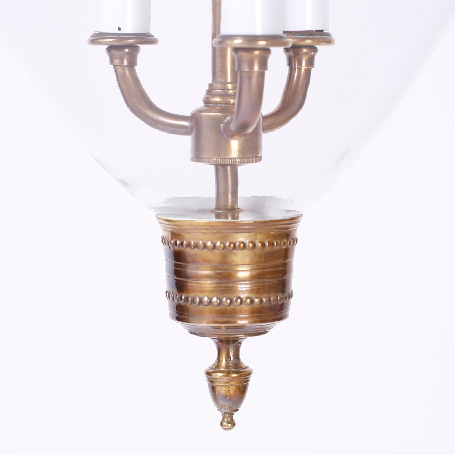 20th Century Three Antique Smoke Bell Light Fixture, Individually Priced