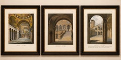 Three Antique Venetian Interior & Architectural Views, c.1845