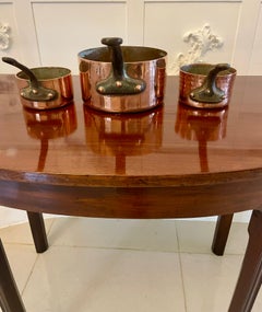 Three Antique Victorian Copper Pans