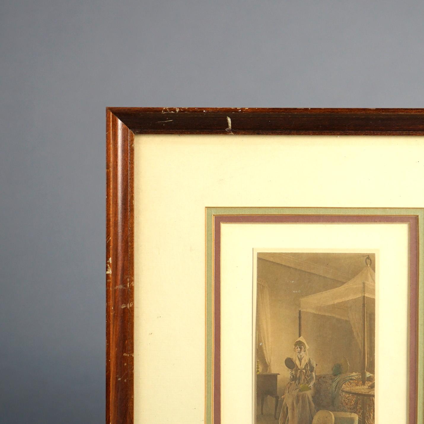 Three Antique Wallace Nutting Interior Prints Framed, C1920 For Sale 1