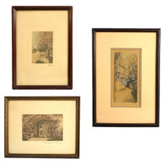 Three Antique Wallace Nutting Prints including Interior & Landscape Scenes C1920