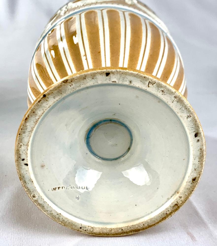 English Three Antique Wedgwood Creamware Vases Late 18th Century England Circa 1790