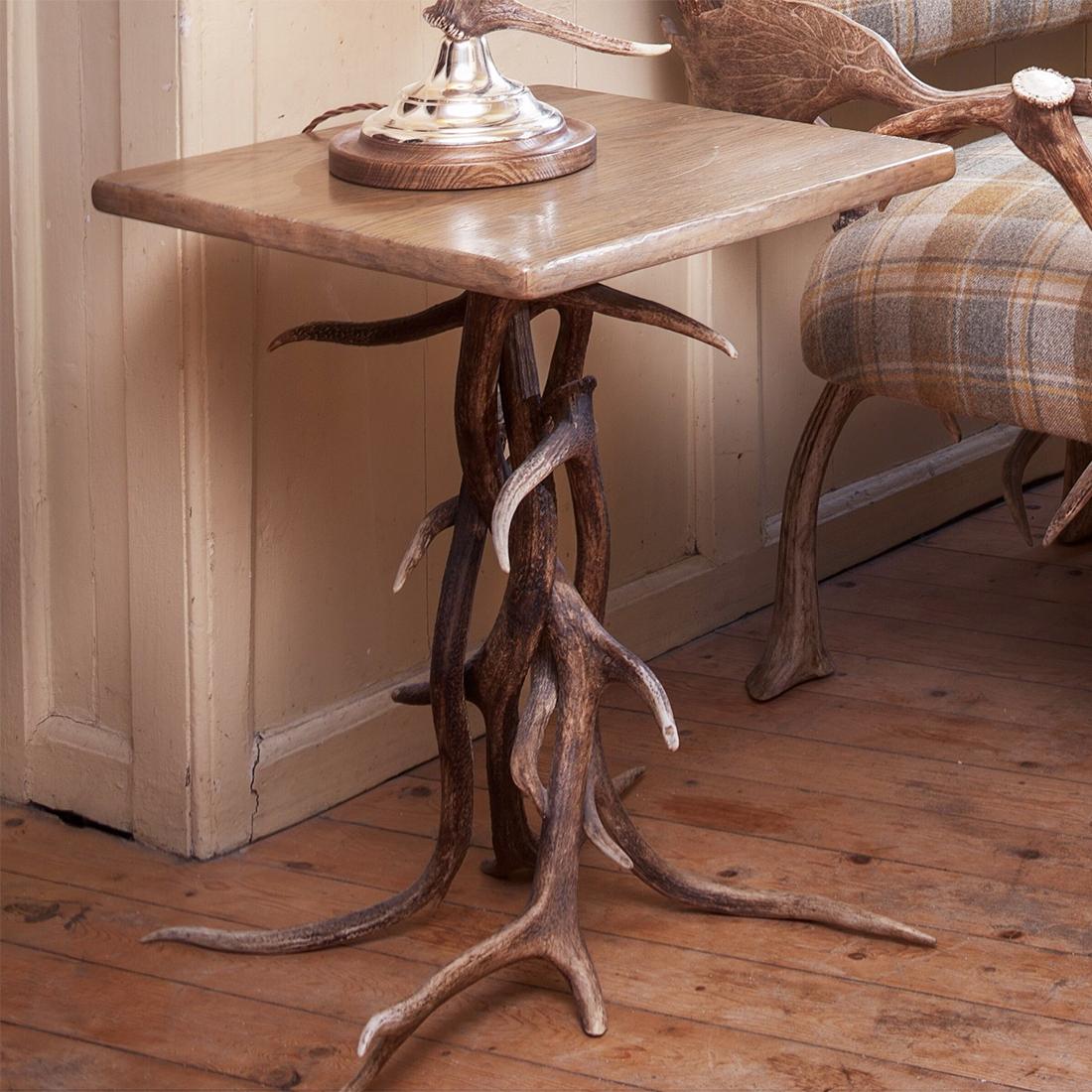 British Three Antlers Side Table For Sale