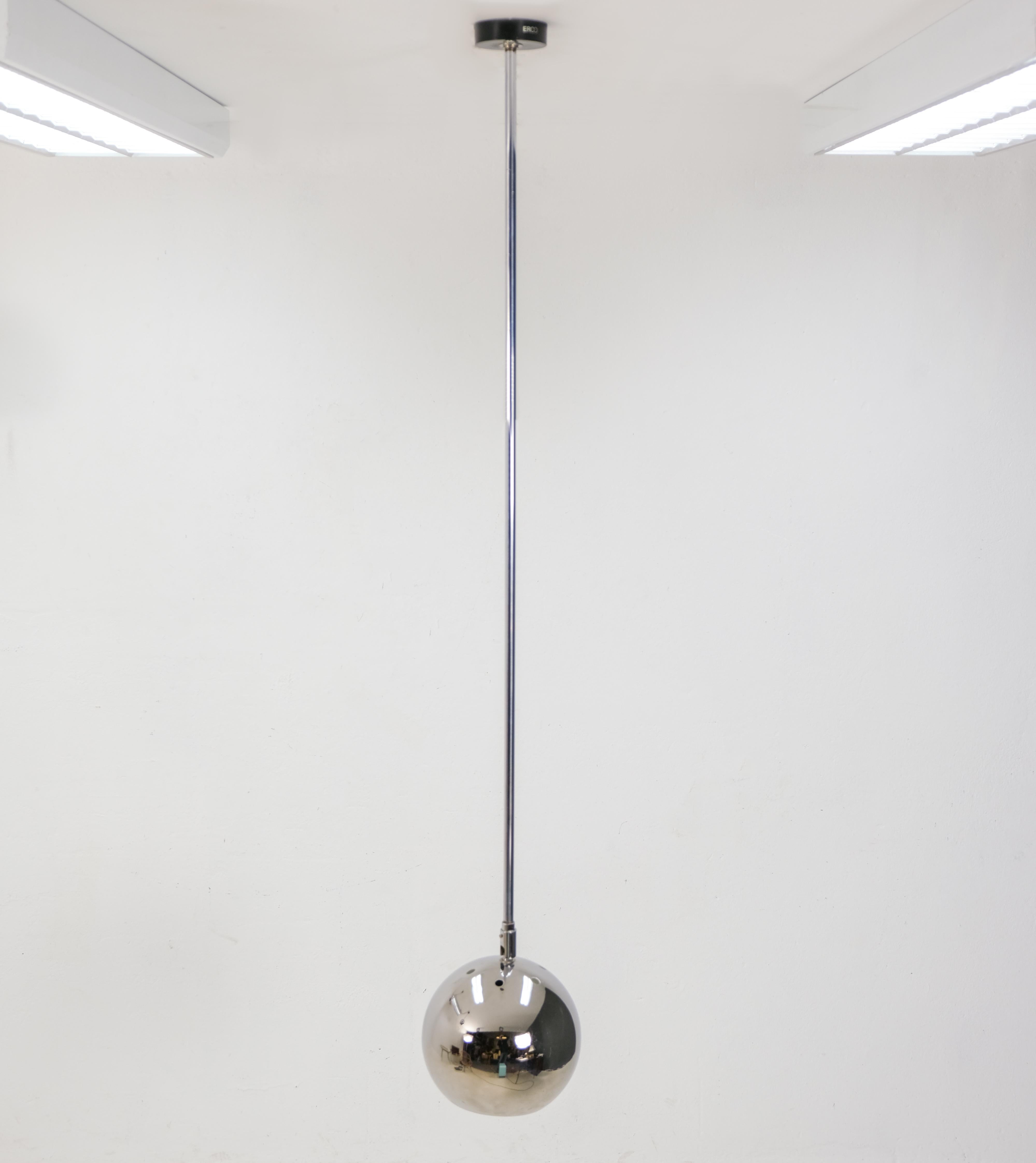 Late 20th Century Three Arco Germany Chrome Pendant Lamps