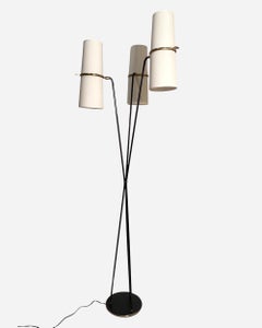 Three-arm floor lamp, Éditions Maison Lunel, Paris, France, circa 1950