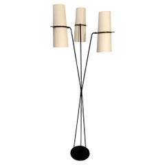 Three-arm floor lamp, Éditions Maison Lunel, Paris, France, circa 1950