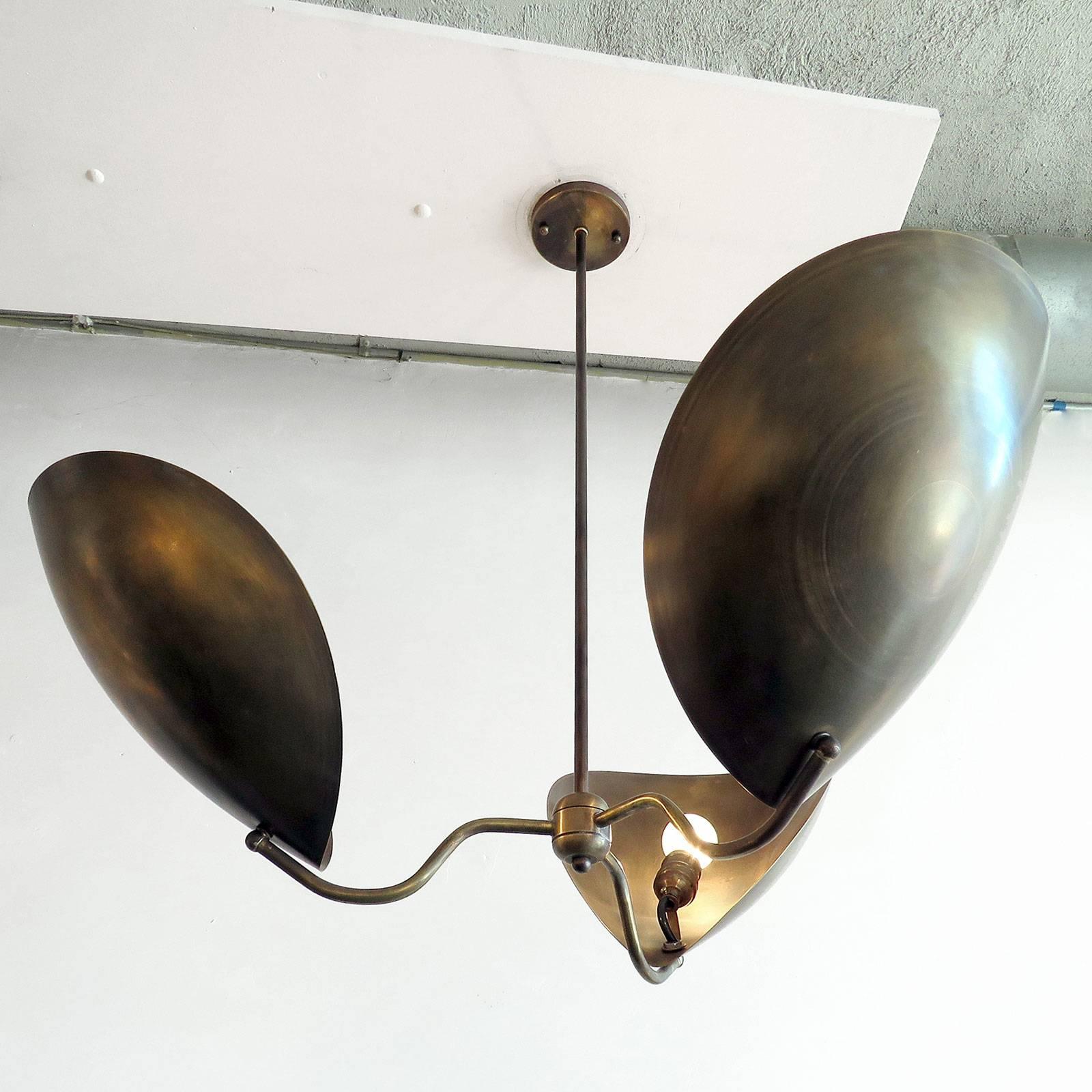 Raw Brass Chandelier ‘Chiton-3’ by Gallery L7 2