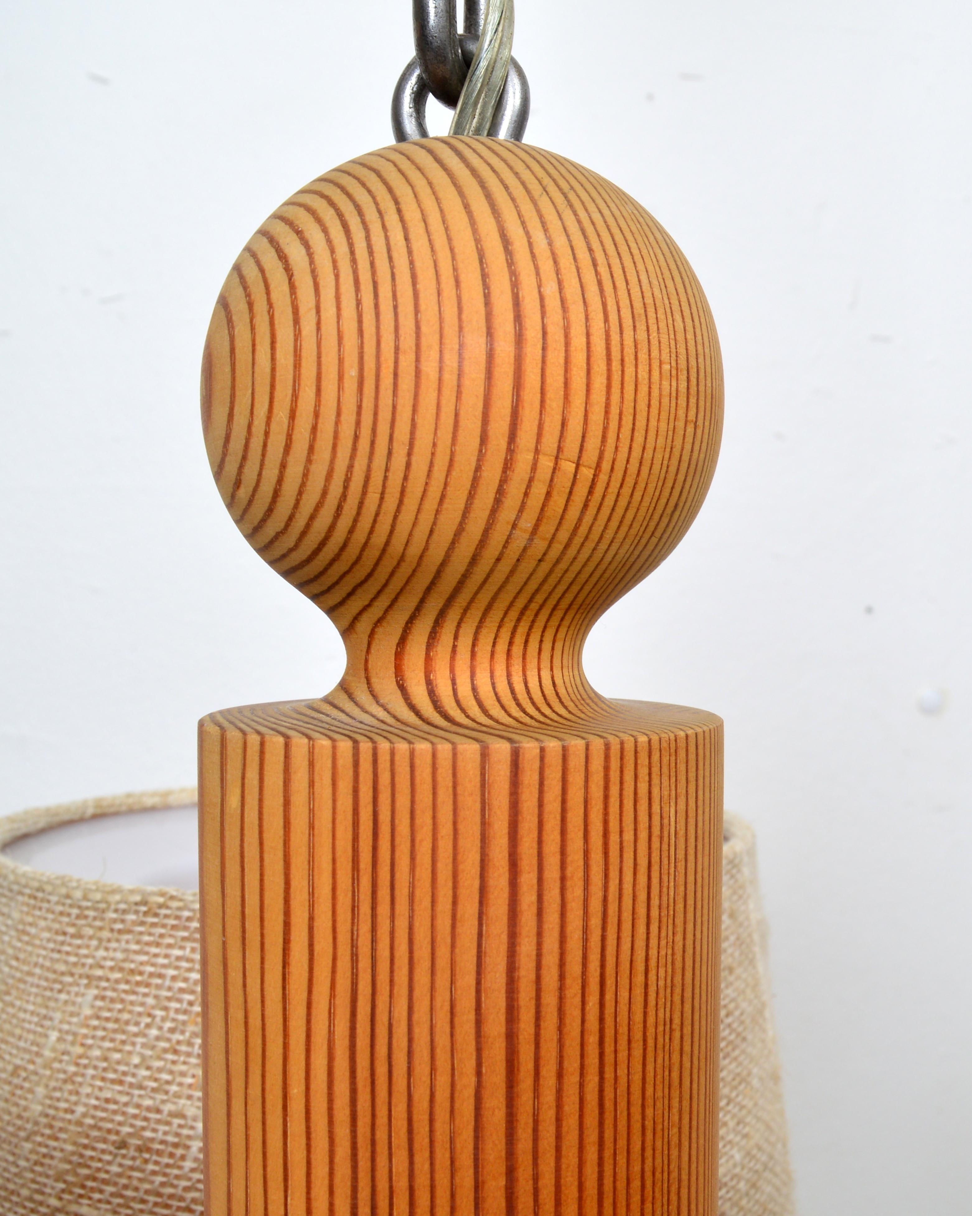 Araña de tres brazos de pino macizo de Luxus Sweden, años 60 en venta 3