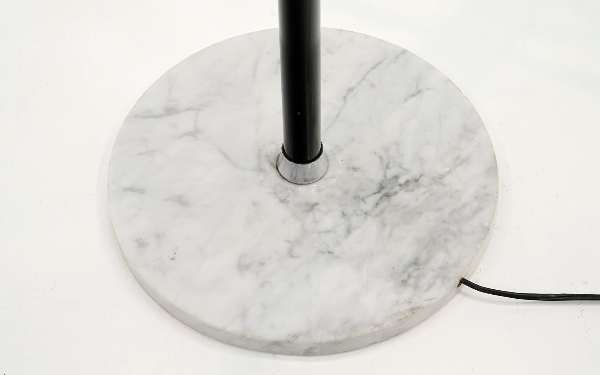 Three Arm Triennale Floor Lamp with Marble Base in the Style of Arredoluce 2