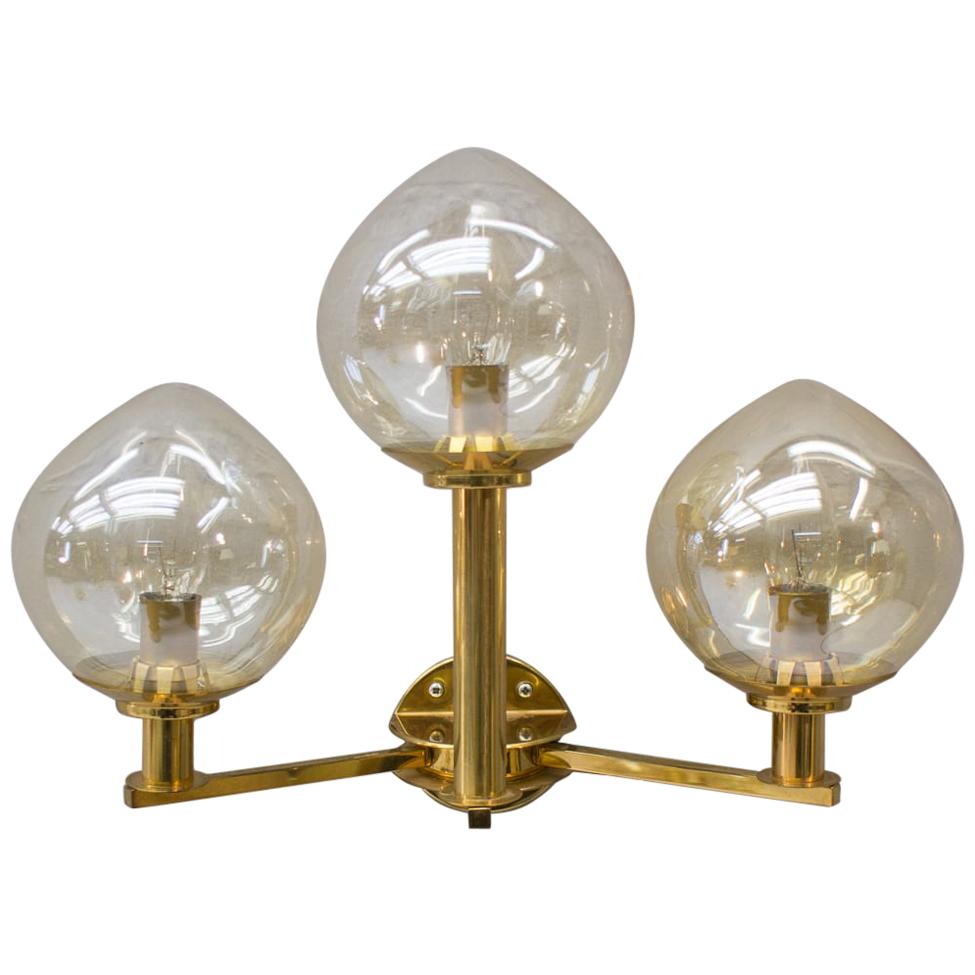Three-Arm Wall Lamp by Hans-Agne Jakobsson, 1960s