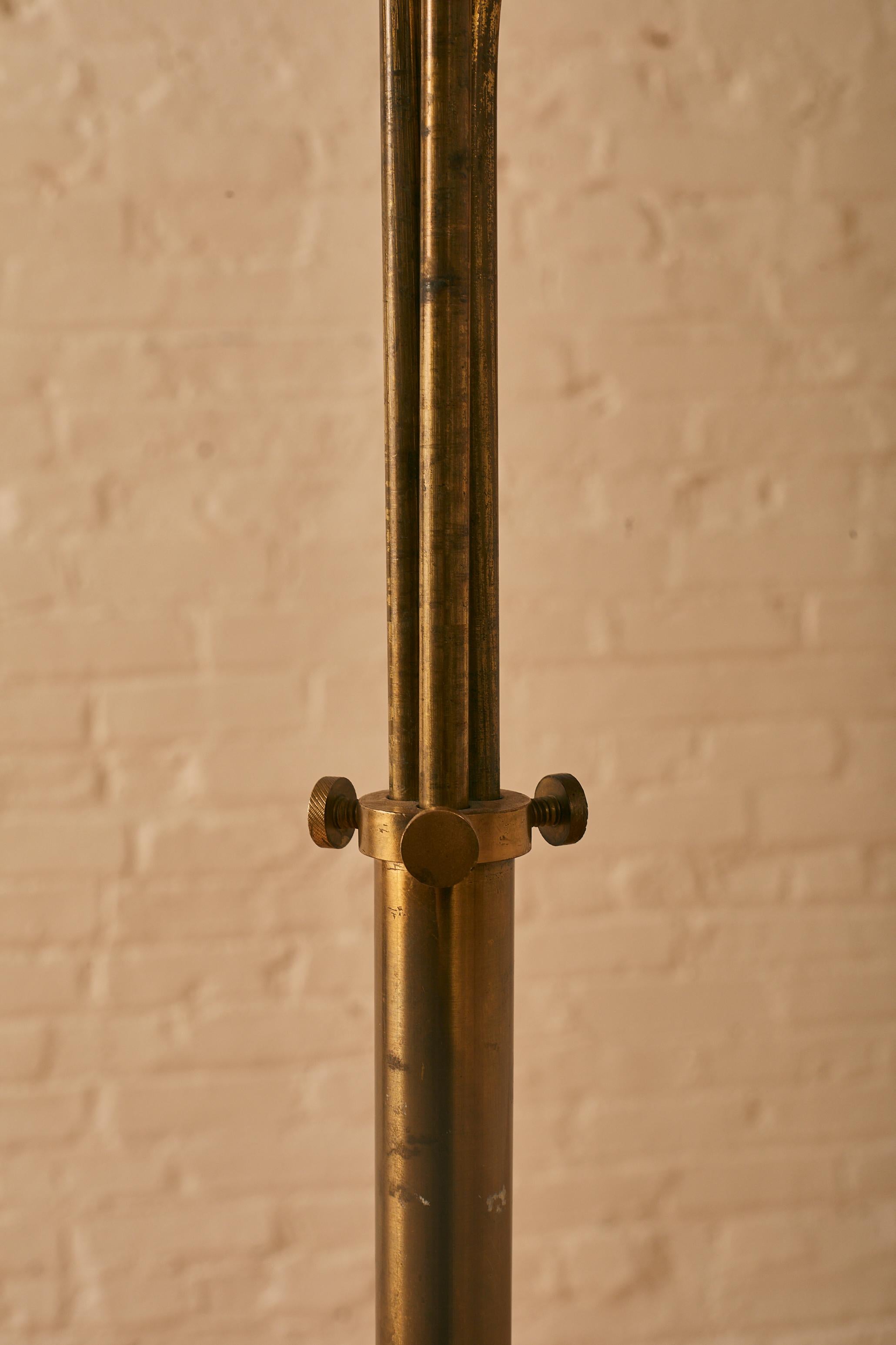 20th Century Three-Armed Functionalist Floor Lamp