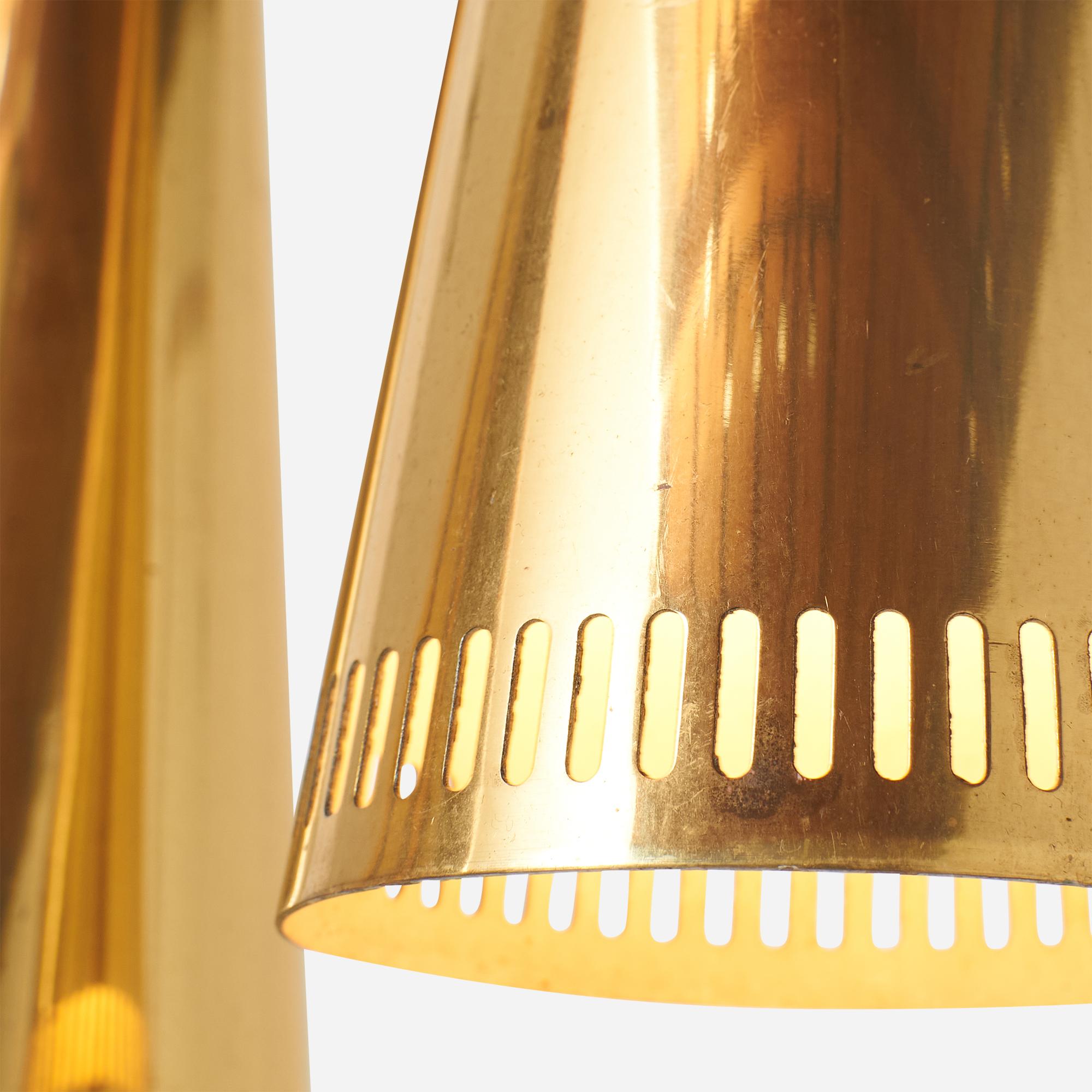Brass Three-Armed Pendant by Mauri Almari for Idman For Sale