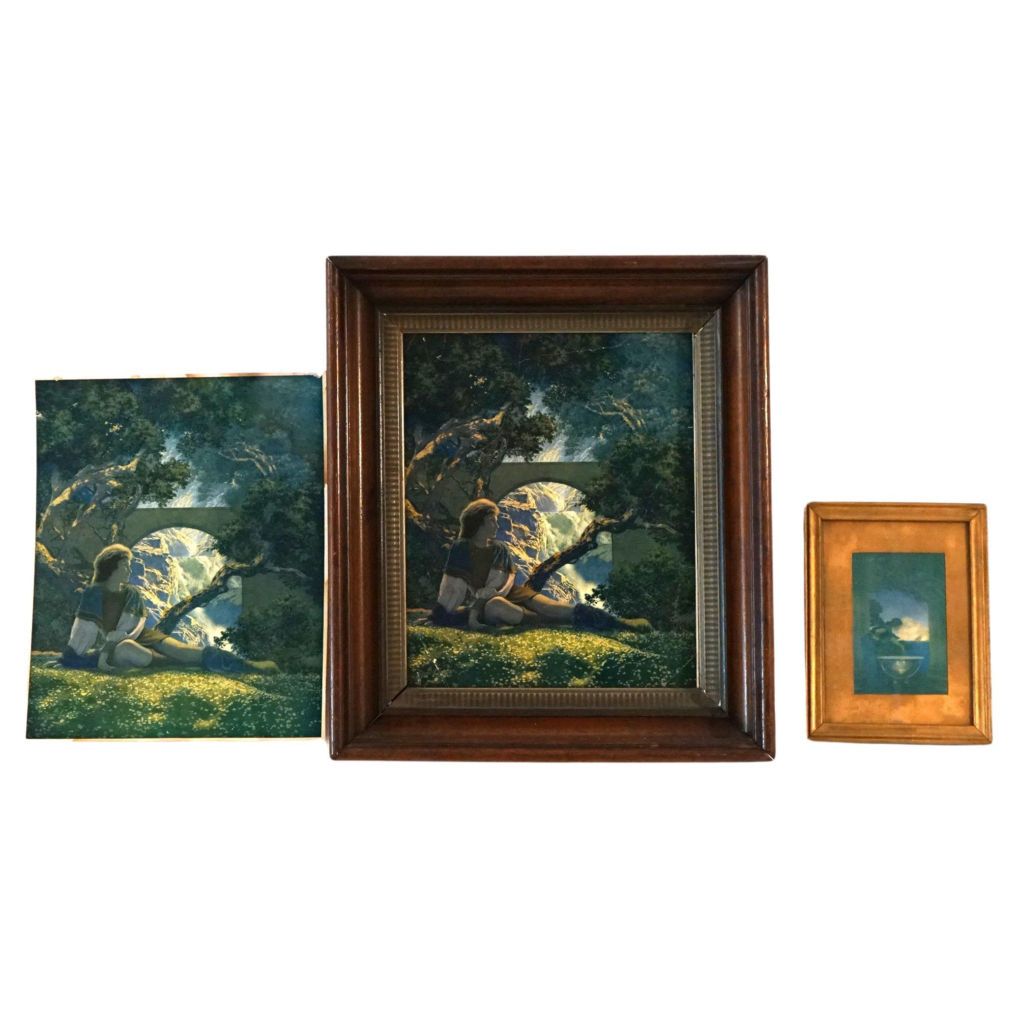 Trois tirages Art Déco de Maxfield Parrish dont Le Prince C1920 en vente