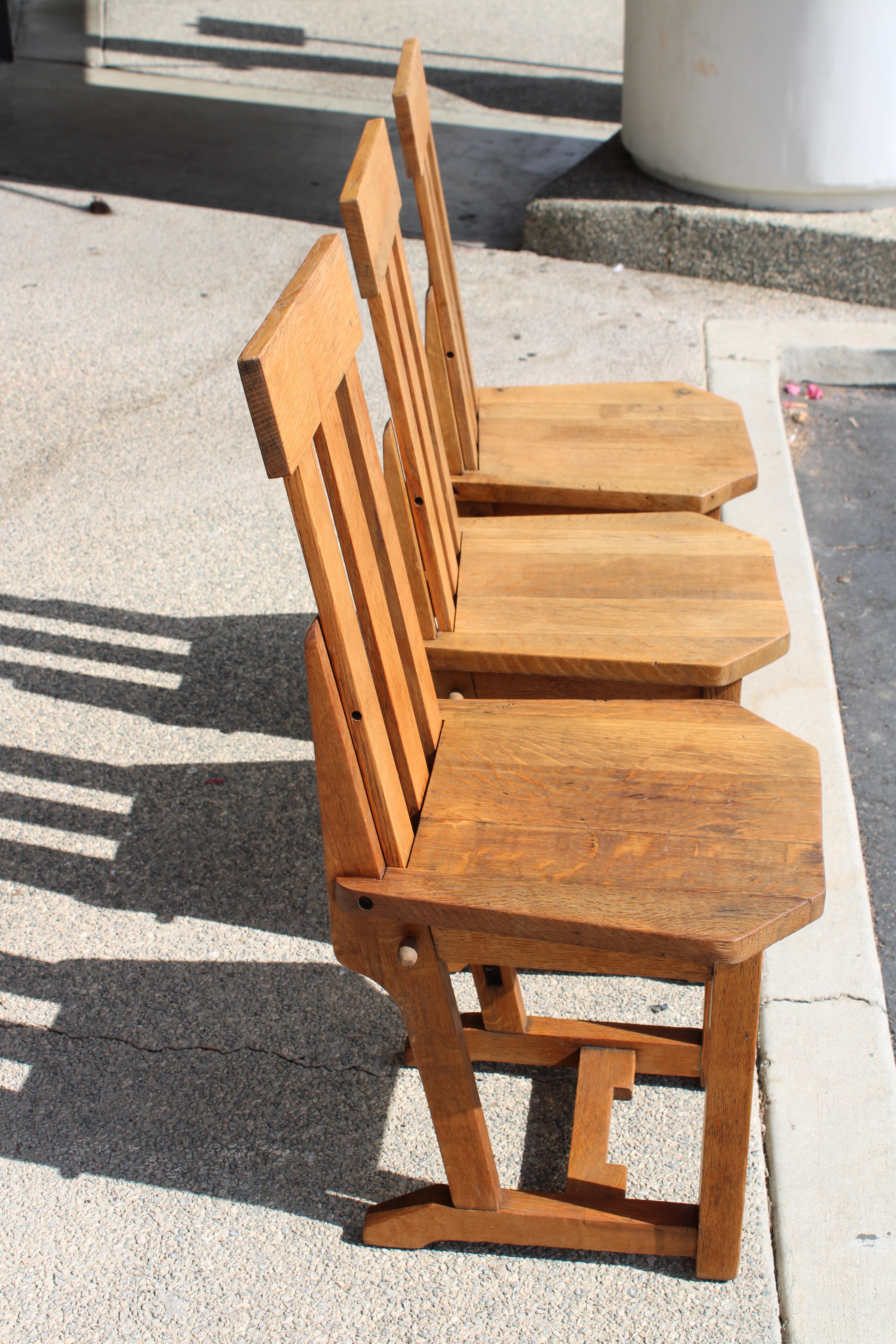 Three Arts and Crafts Adjustable Chairs in vendita 5