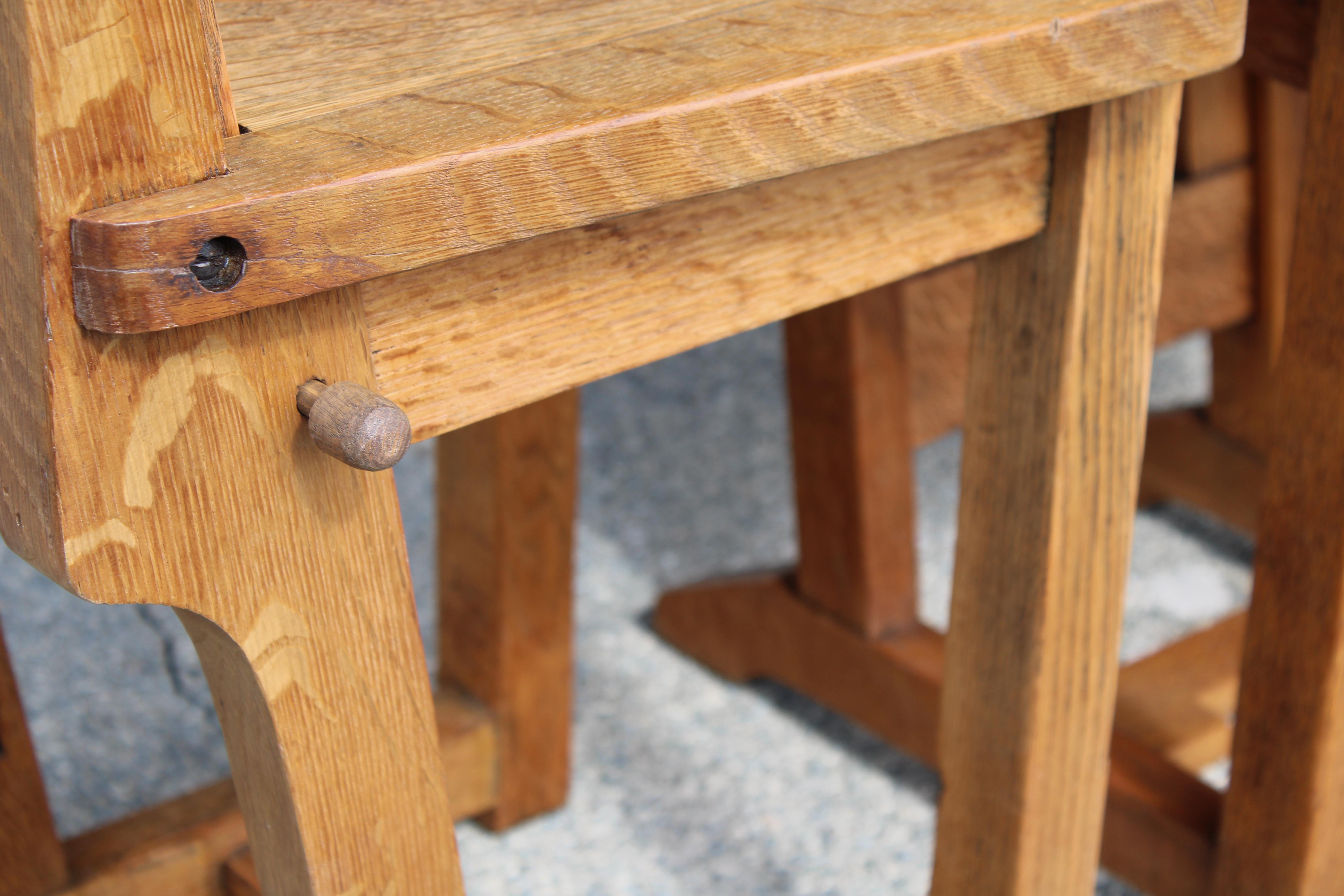 Three Arts and Crafts Adjustable Chairs in vendita 7