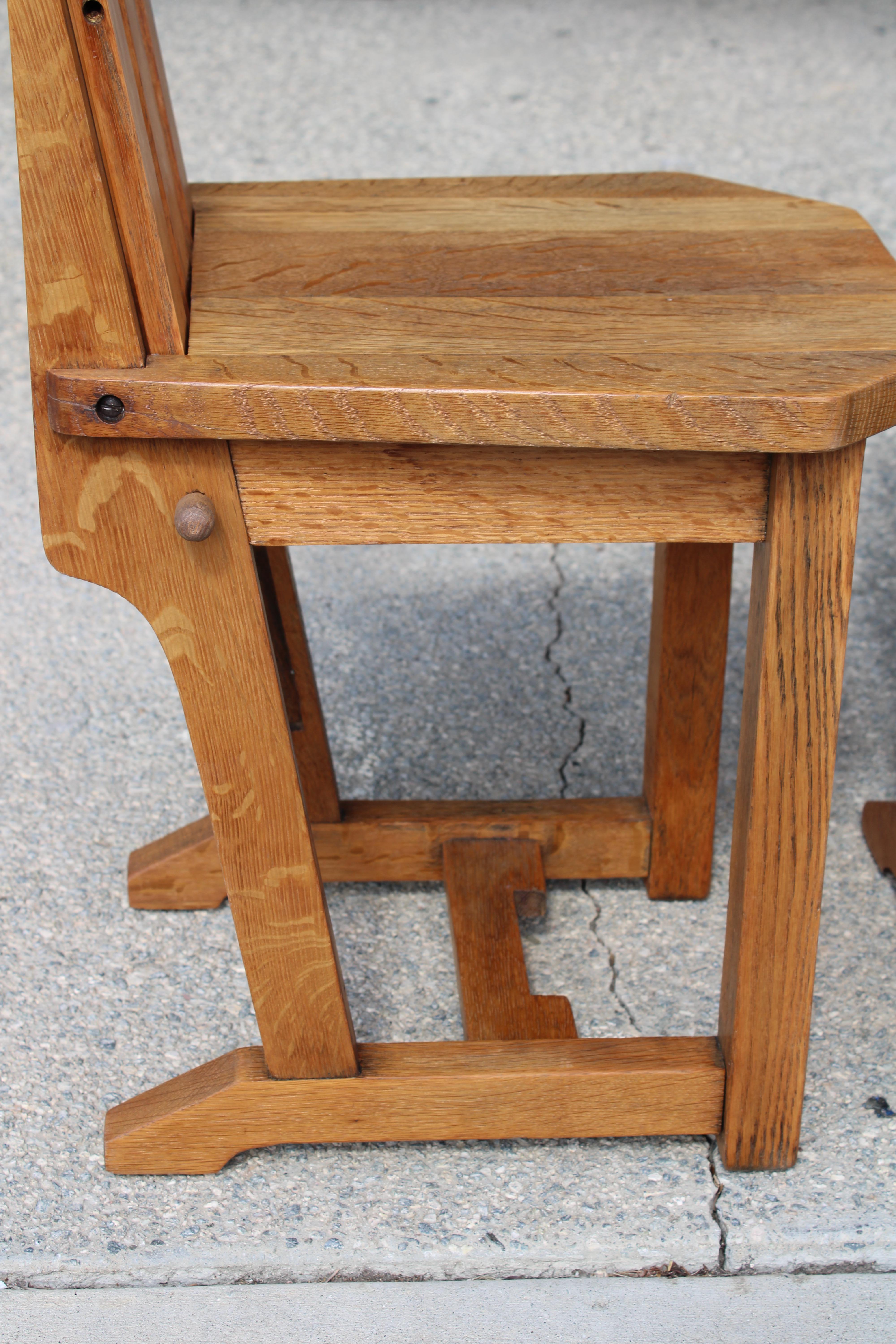 Three Arts and Crafts Adjustable Chairs in vendita 8
