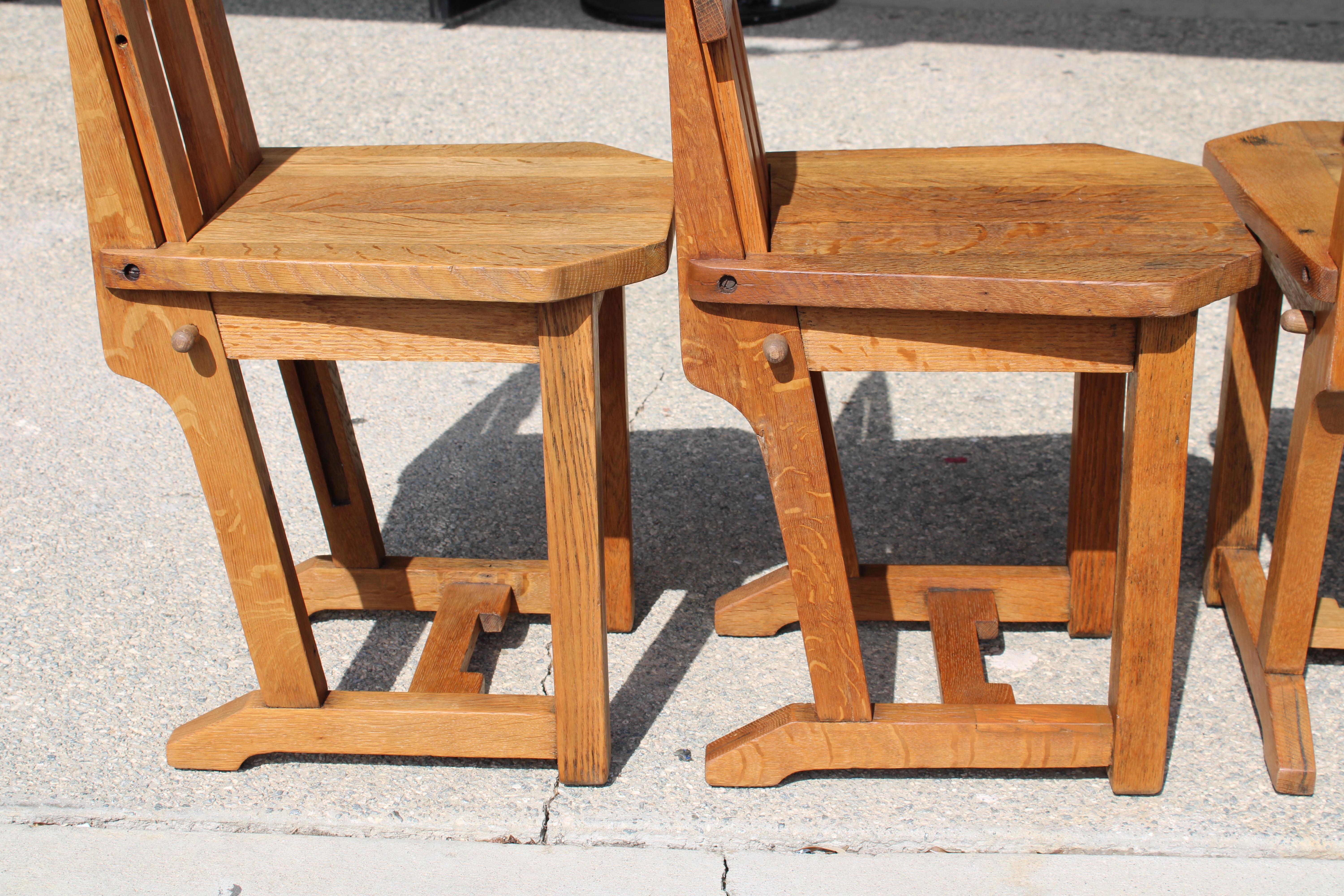 Three Arts and Crafts Adjustable Chairs in vendita 2