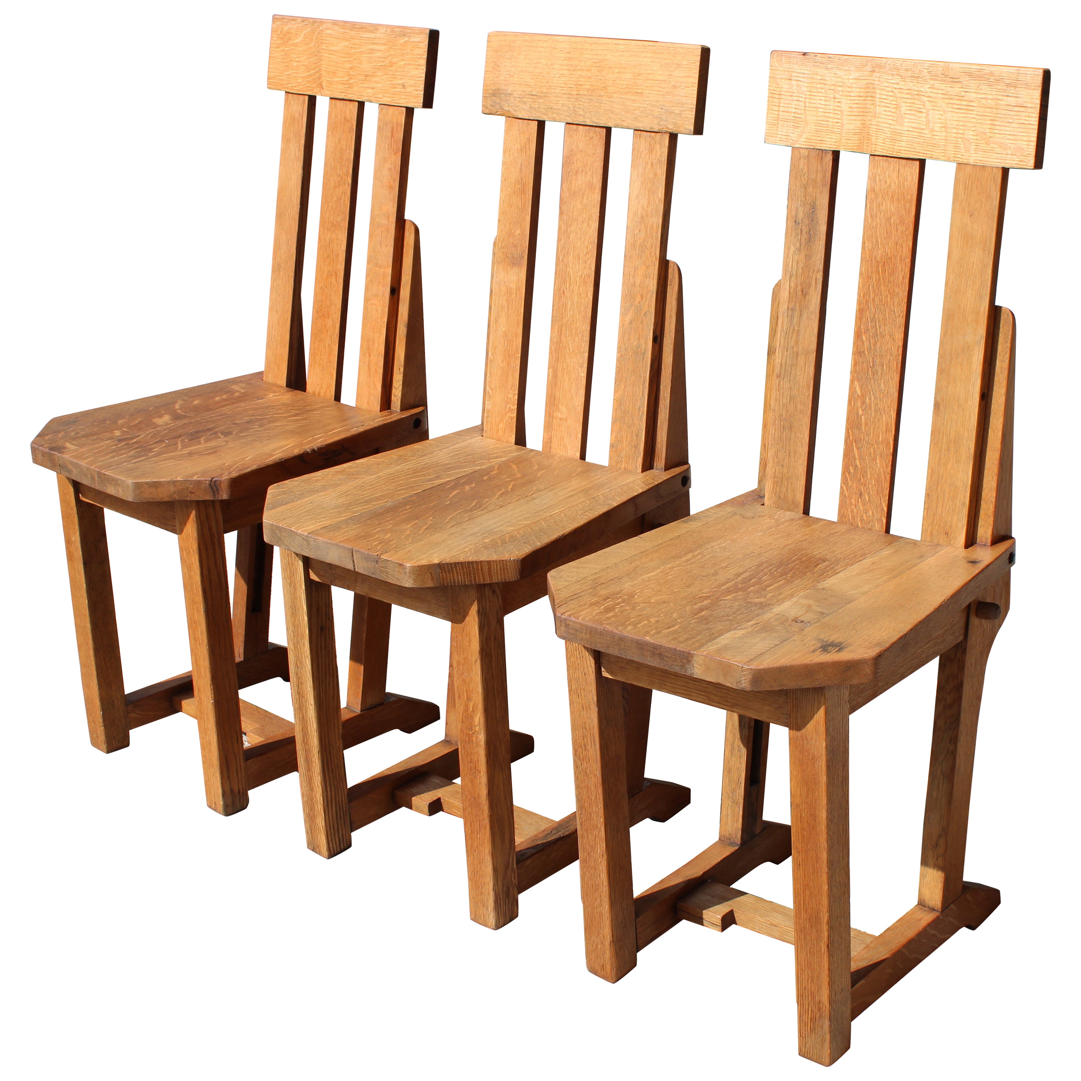 Three Arts and Crafts Adjustable Chairs in vendita
