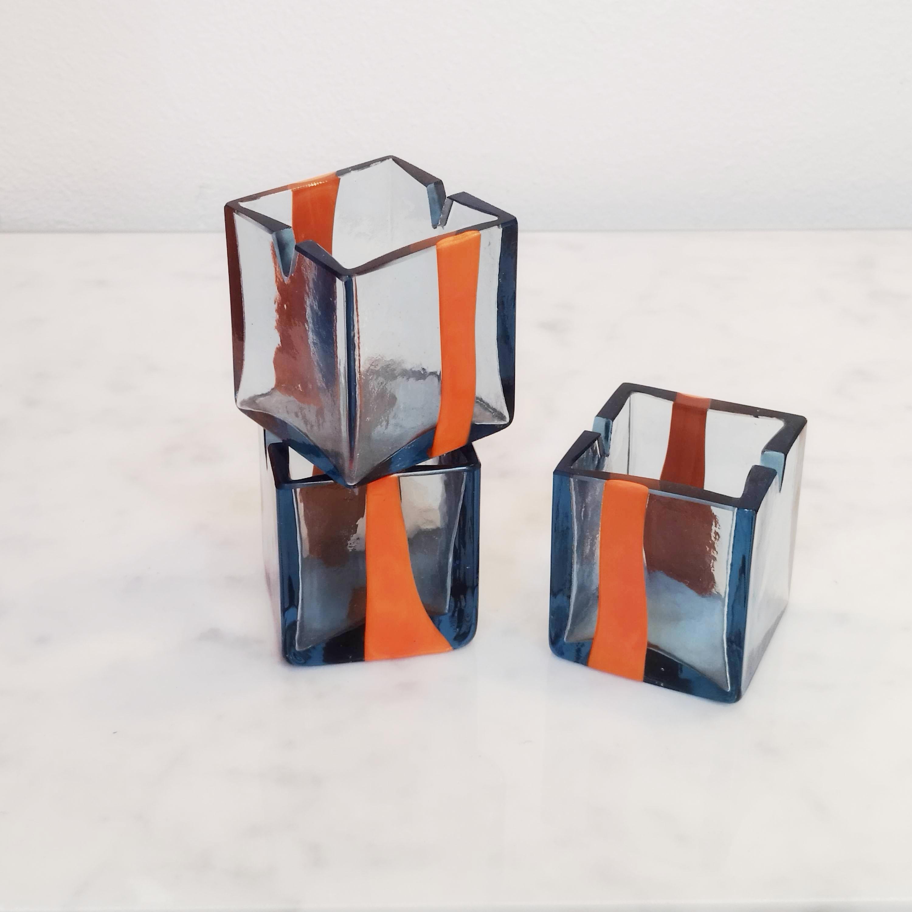 Post-Modern Three ashtray by Pierre Cardin for Venini For Sale