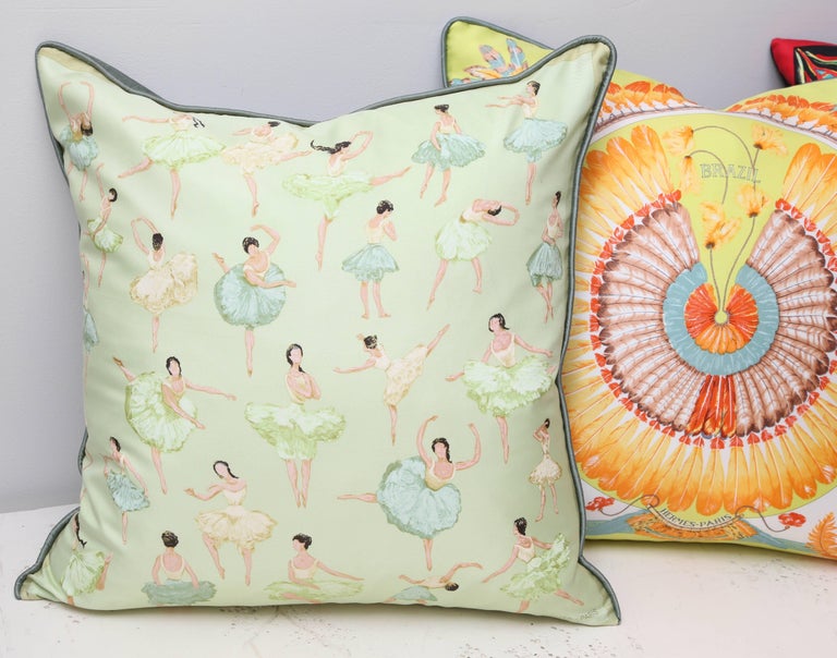 Three Assorted Hermes Silk Pillows at 1stDibs