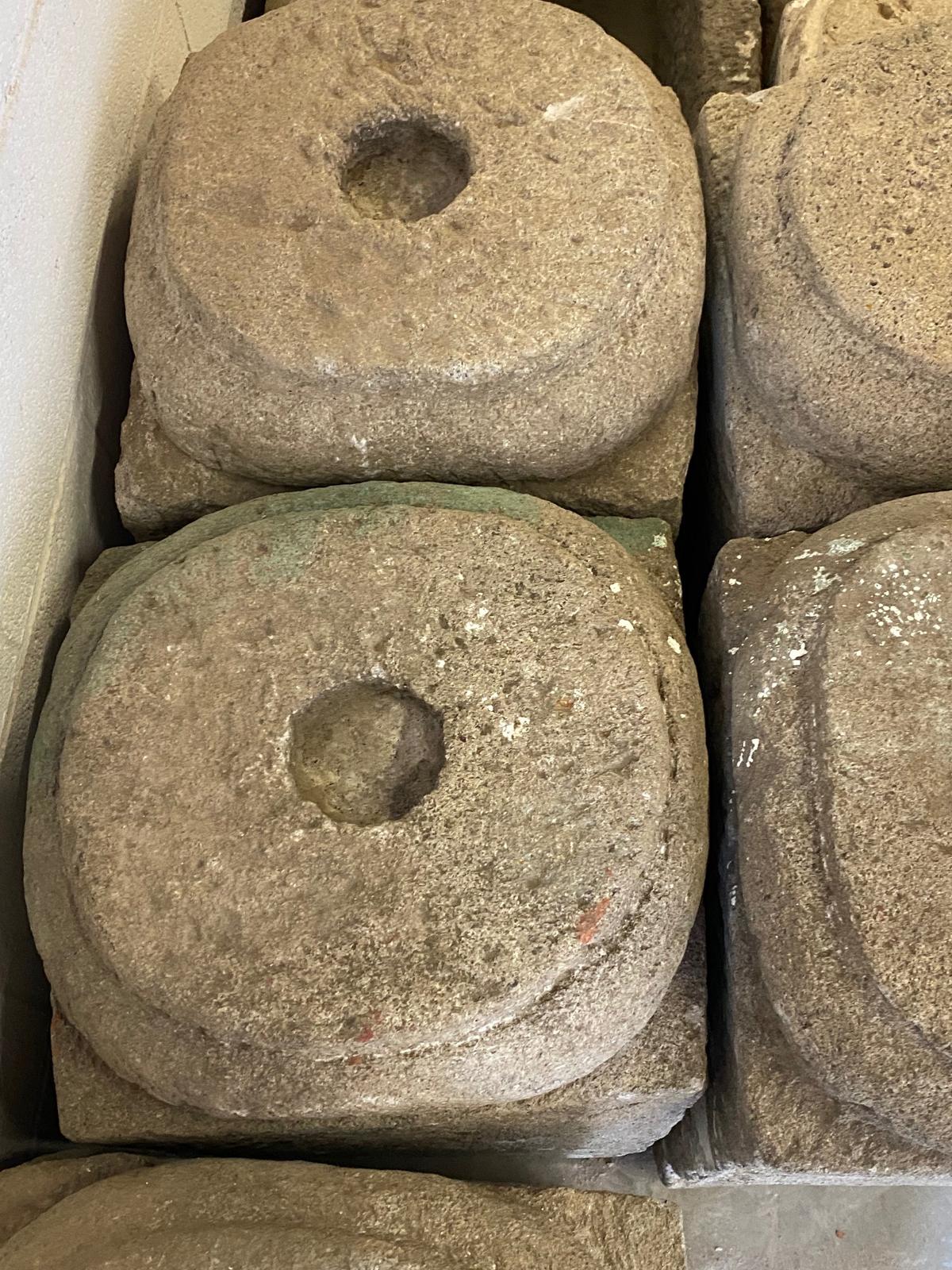 THREE AVAILABLE Large Scale 19th Century Stone Bases For Sale 5