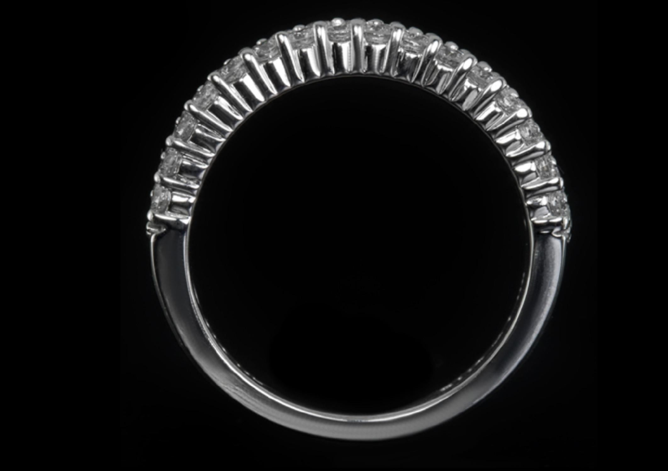 Modern Three-Band 1.24 Carat White Diamond Band Ring