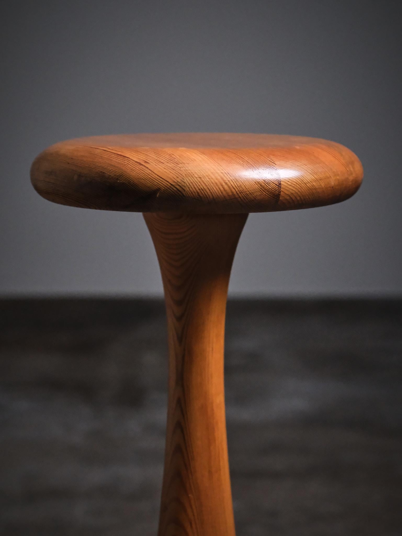 20th Century Three bar stools in pine made by Asko, Finland, 1970s For Sale