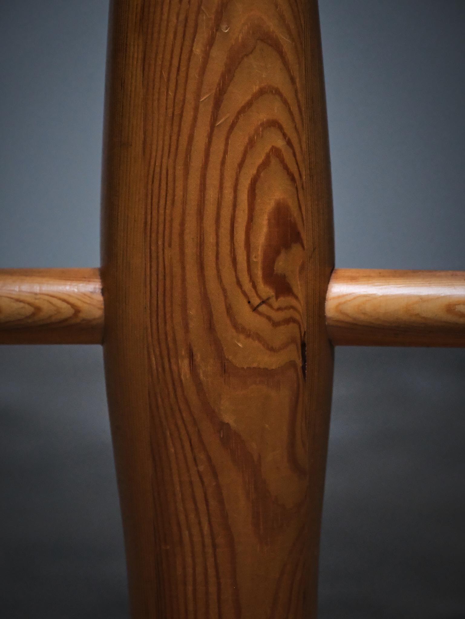 Three bar stools in pine made by Asko, Finland, 1970s For Sale 2