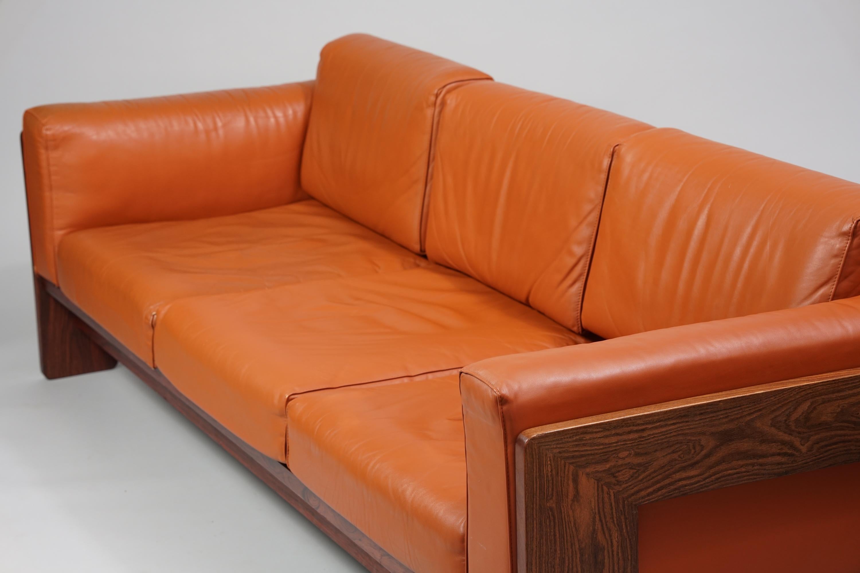 Mid-Century Modern Bastiano Sofa in Leather by Tobia Scarpa for Haimi Finland, 1960s