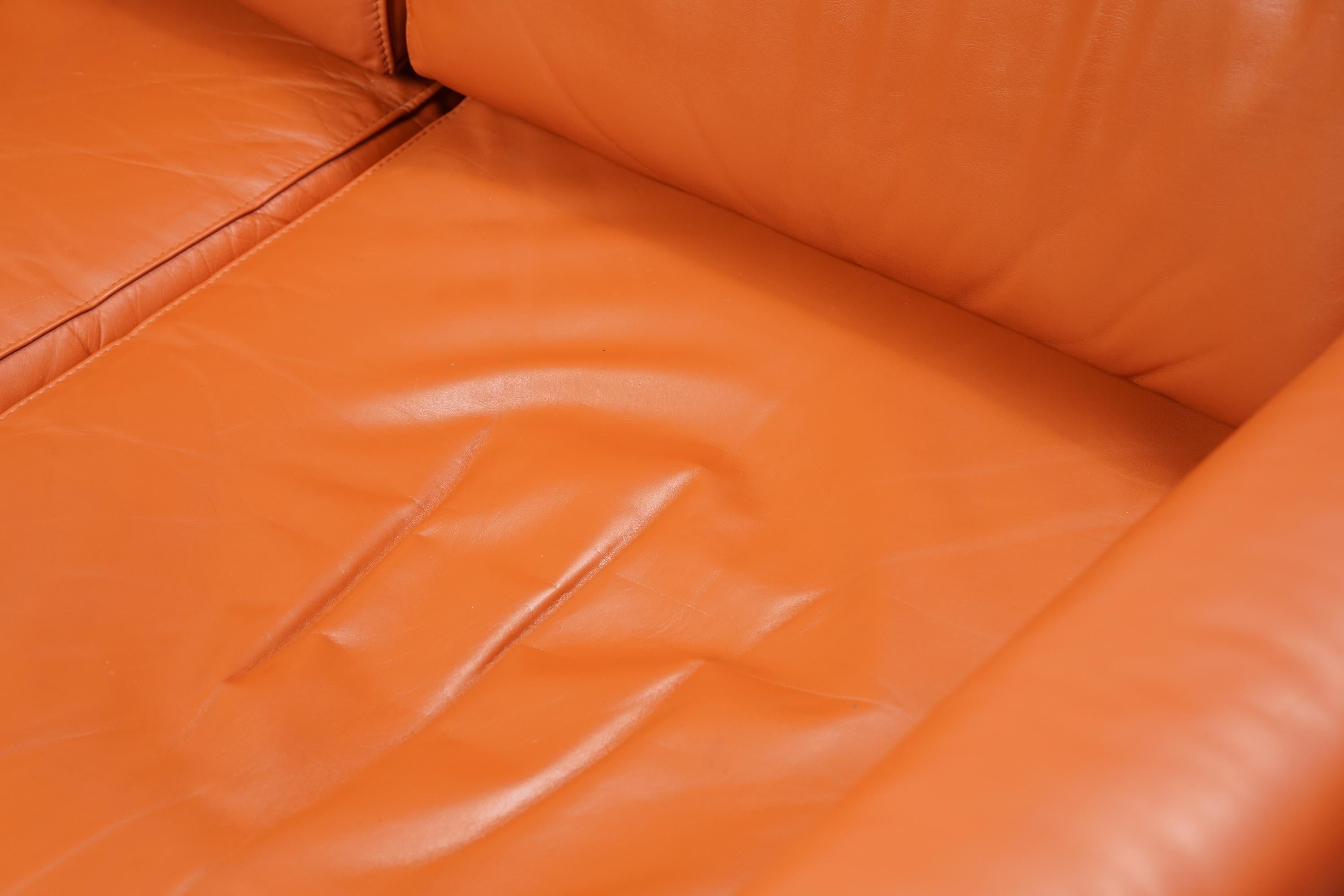Bastiano Sofa in Leather by Tobia Scarpa for Haimi Finland, 1960s In Good Condition In Helsinki, FI