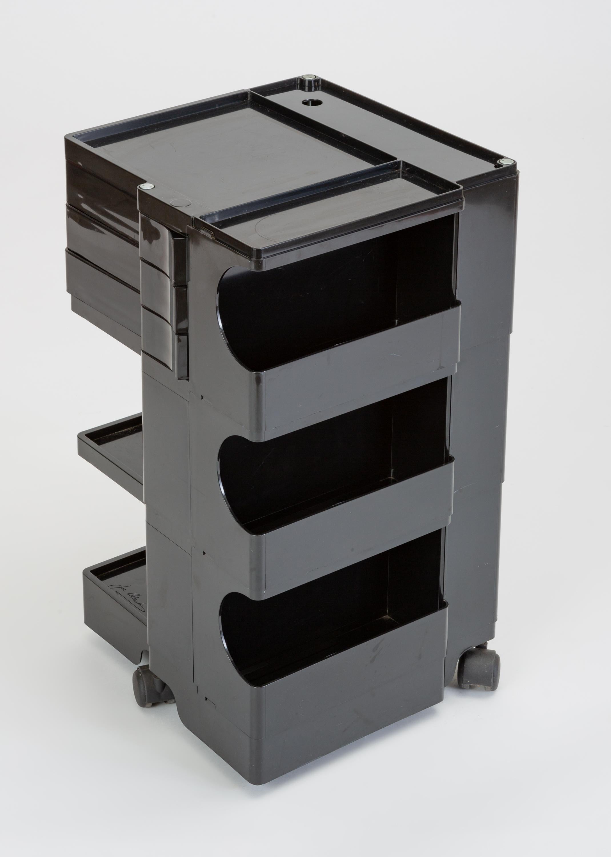 Designed in 1969, the Boby Cart by Joe Colombo was originally conceived as an organizational tool for architects and draftsman. Capitalizing on its modular capabilities, Padova-based Bieffeplast put the trolley into production, offering consumers