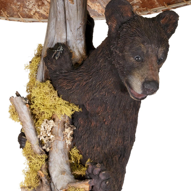 Three Bear Cubs Driftwood Floor Lamp For At 1stdibs Three Bear Cubs Driftwood Floor Lamp, Bear Cub Floor Lamp