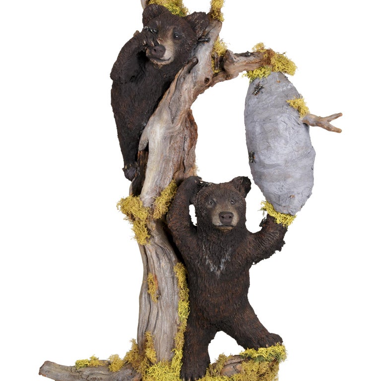 Three Bear Cubs Driftwood Floor Lamp For At 1stdibs Three Bear Cubs Driftwood Floor Lamp, Bear Cub Floor Lamp