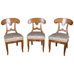 Three Beautiful Biedermeier Chairs Vienna Cherry, circa 1820 Three Beautiful Biedermeier Chairs Vienna Cherry, circa 1820