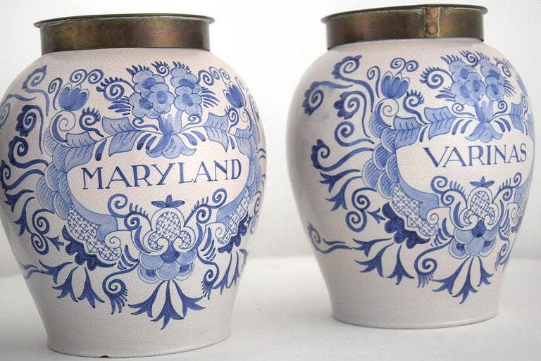 royal goedewaagen tobacco jar Three Beautiful Ceramic Tobacco Pots Made by the Royal Goedewaagen, Holland  For Sale at 1stDibs