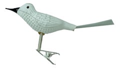 Three Beautiful Glass Bird Christmas Tree Clip-On Ornament, Vintage German 1950s
