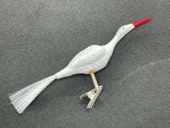 Three Beautiful Glass Bird Christmas Tree Clip-On Ornament, Vintage German 1950s