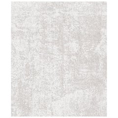 Contemporary Plain Rug Hand Knotted Wool Bamboo Silk Allo - Three Beige