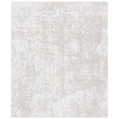 Contemporary Plain Rug Hand Knotted Wool Bamboo Silk Allo - Three Beige 