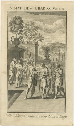 Three Biblical Engravings – Christ’s Entry, Trial & Parable of Labourers, c.1735