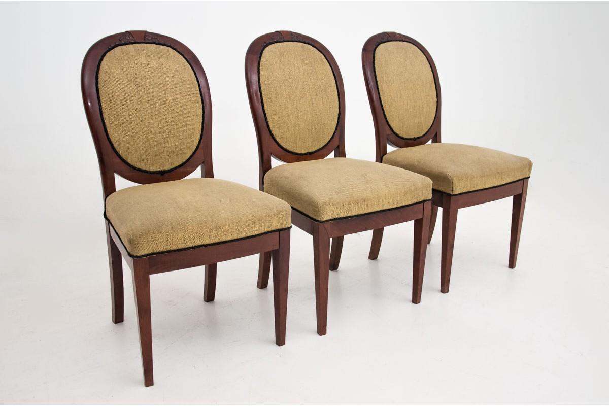 Late 19th Century Three Biedermeier Dining Room Chairs