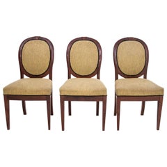 Antique Three Biedermeier Dining Room Chairs