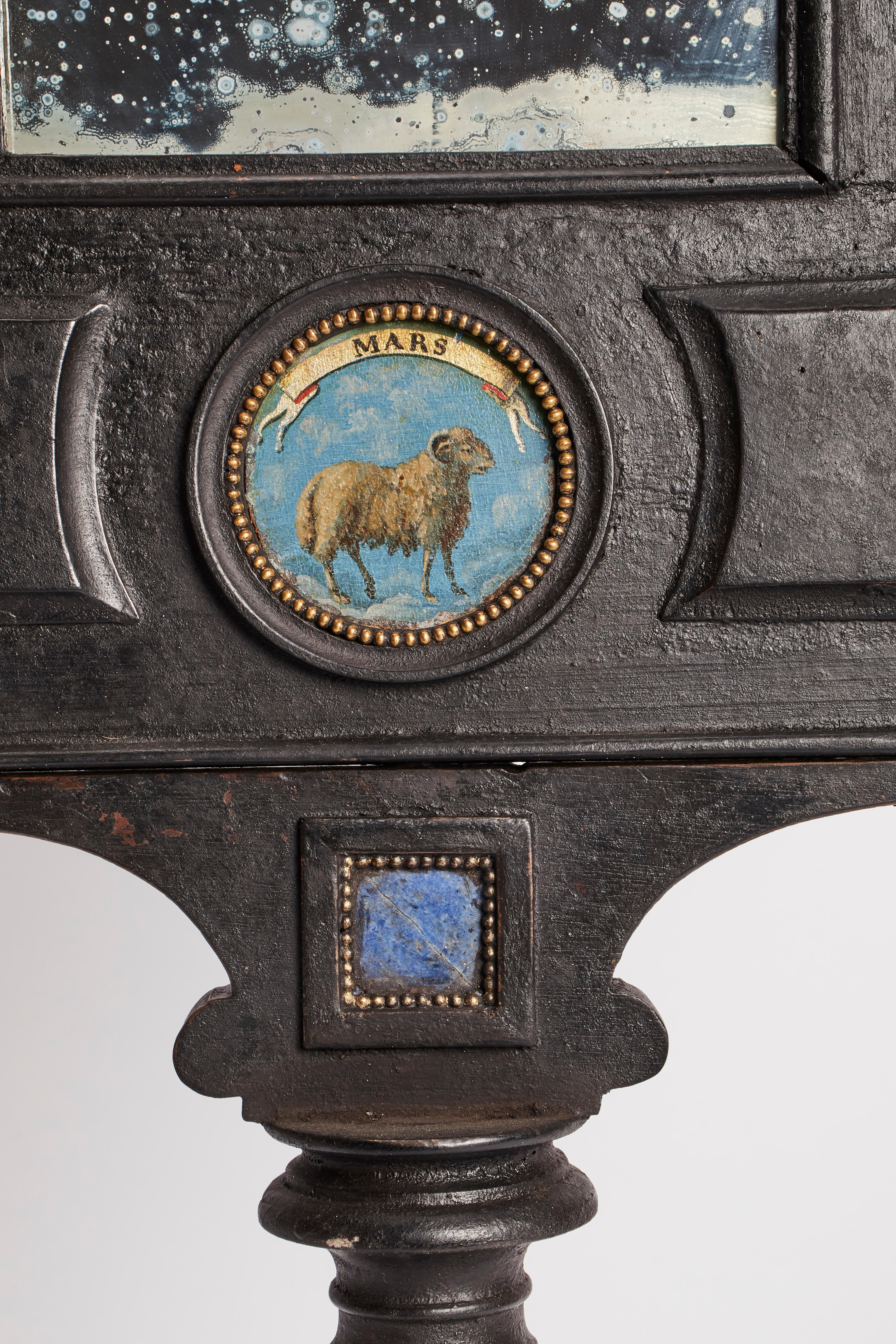 Brass Three Big Mirrors with Zodiac Signs, Italy, 1800