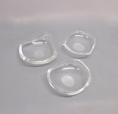 Three Bio Morphic Astrolite Lucite Fruit or Serving Bowls by Ritts