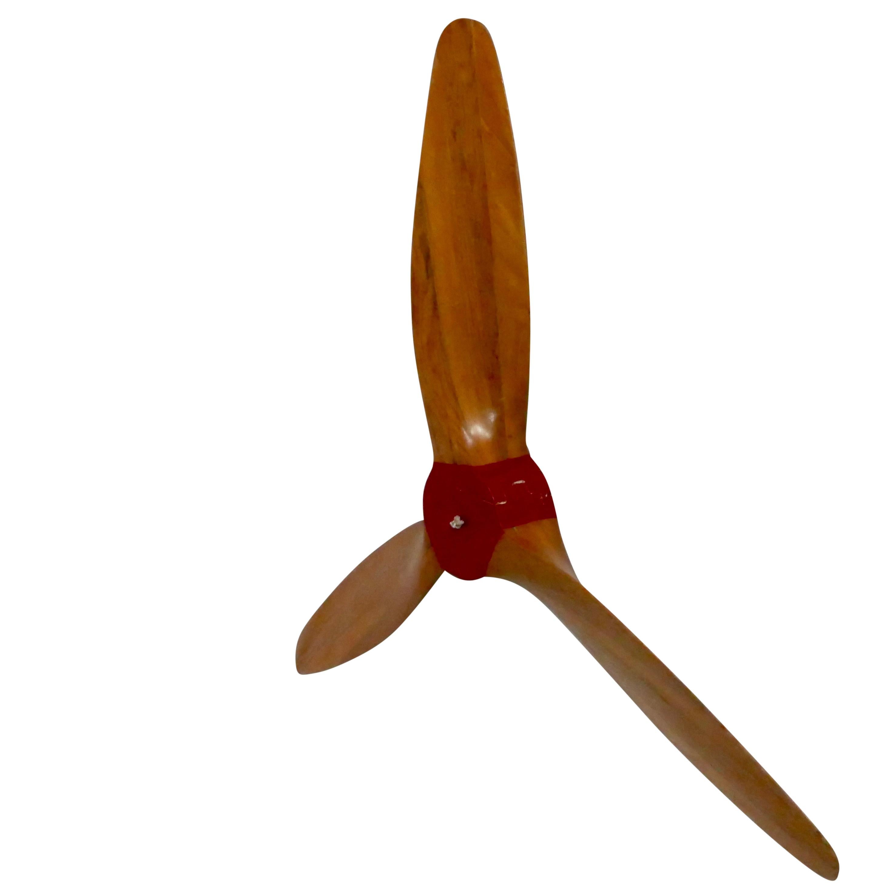 Modern Three Blade Wood Pattern Mold Propeller, Early 20th Century