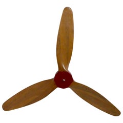 Antique Three Blade Wood Pattern Mold Propeller, Early 20th Century