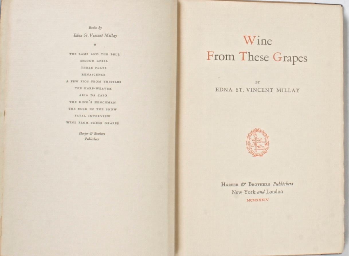 20th Century Three Books by Edna St. Vincent Millay For Sale