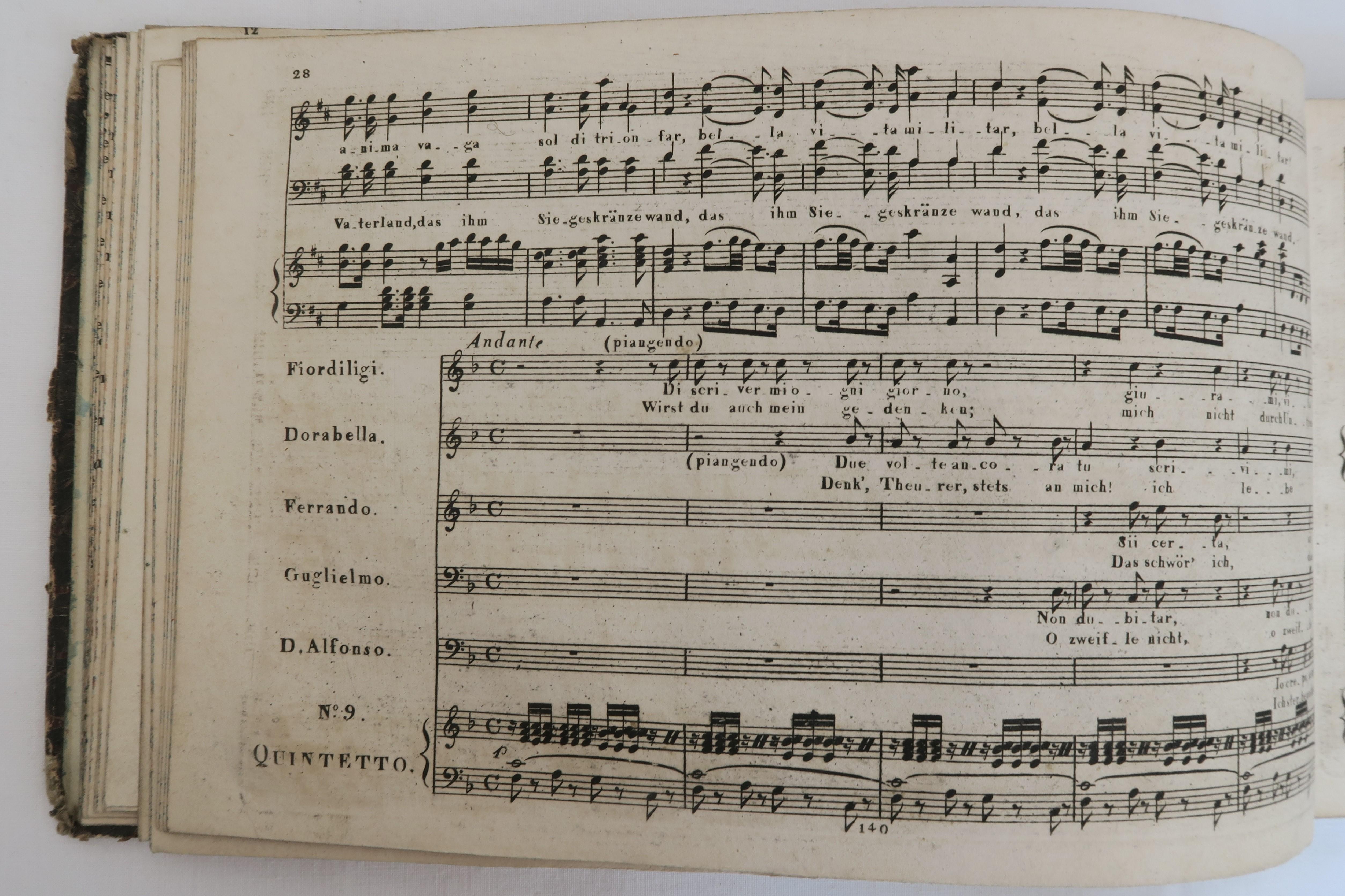 Tres libros de reducciones para piano de W. A. Mozart 